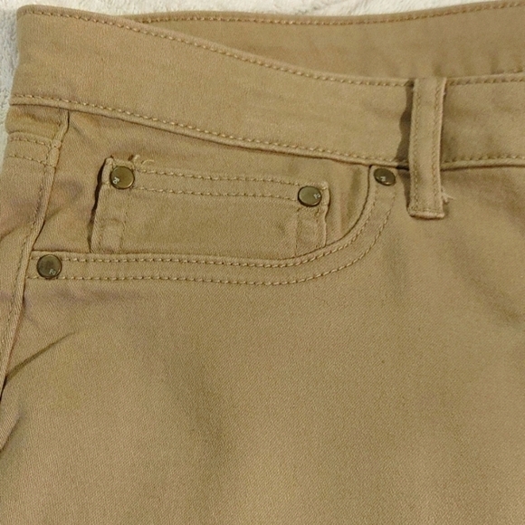 NWOT Faded Glory Straight leg Button/Zip Tan Pant Size 14 - Picture 6 of 10